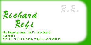 richard refi business card